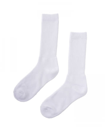 3COINS(スリーコインズ) トリコウェアリブクルーソックス／MENS