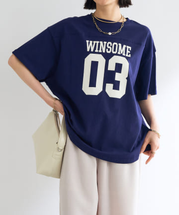 《綿100％・リラックスした着心地》ナンバリングリラックスTシャツ