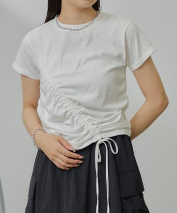 OUTLET(アウトレット) 【RAY CASSIN】ドロスト加工Tシャツ
