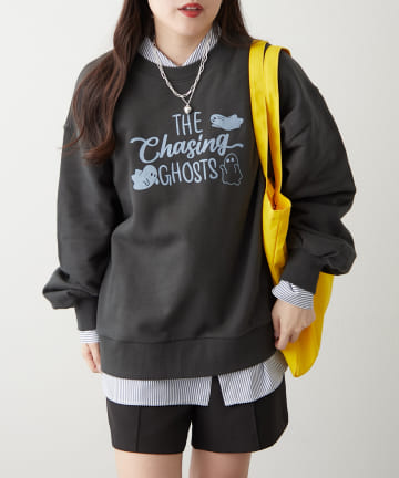 NICE CLAUP / OLIVE des OLIVE OUTLET(ナイスクラップ  / オリーブ デ オリーブ アウトレット) 【RMAF】オバケプリントスウェット