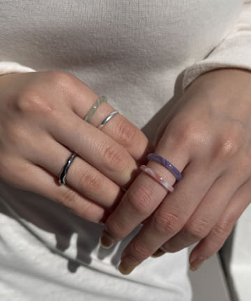 Lattice(ラティス) マーブルアクリルリングセット(5P)