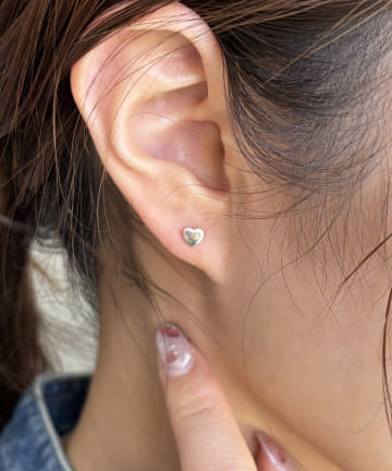 ＜silver925＞ハートピアス