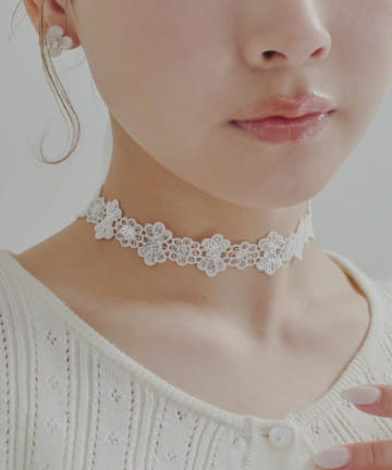 Lattice(ラティス) フラワーレースチョーカー