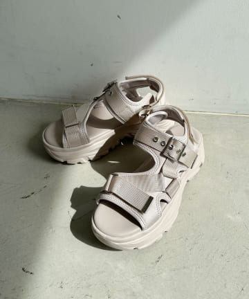 OLIVE des OLIVE(オリーブ デ オリーブ) 【S/M/Lサイズ展開】バックル付きスポーツサンダル