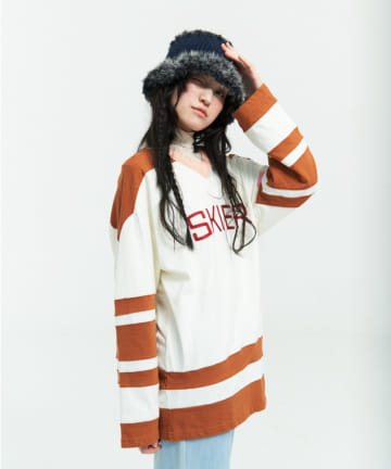【MISU A BARBE(ミスアバルブ）】SKIER/SKATER TOP/ロゴトップス