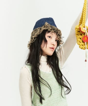 ear PAPILLONNER(イア パピヨネ) 【MISU A BARBE(ミスアバルブ）】MELTED HAT/ハット