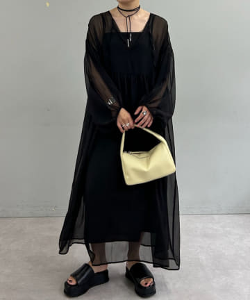 OUTLET(アウトレット) 【SHENERY】シアーギャザー2WAYドレス