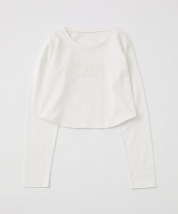 [mline]ロゴ刺繍ロングTシャツ