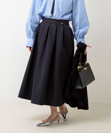 NOLLEY'S(ノーリーズ) ウォッシャブルタックフレアスカート