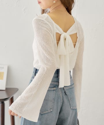 OUTLET(アウトレット) 【Chico】ベアキャミ＋バックリボントップスセット