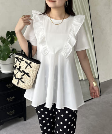 フリルドッキングペプラムTシャツ