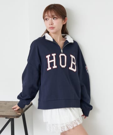 OUTLET(アウトレット) 【RAY CASSIN】ハーフジップロゴワッペンスウェット