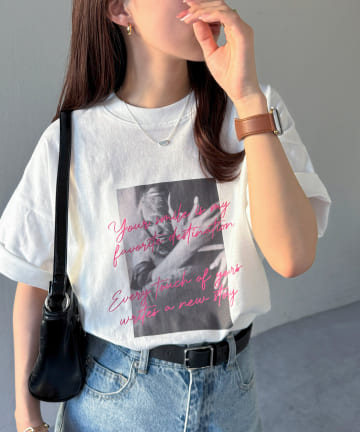 【WEB限定】モノクロロゴカラーポイントビッグ半袖Tシャツ