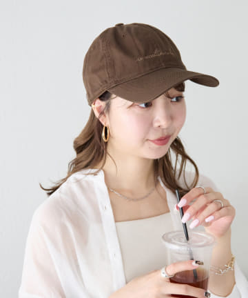 DISCOAT(ディスコート) 同色ロゴ刺繍キャップ