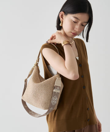 russet(ラシット) モノグラムテープ　カゴシンプルショルダーバッグ