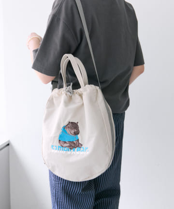 ear PAPILLONNER(イア パピヨネ) 《撥水/A4サイズ対応》	sampo×earコラボ刺しゅう2WAYショルダーバッグ