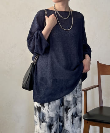 Croisiere(クロジエール) 和紙長袖プルオーバー