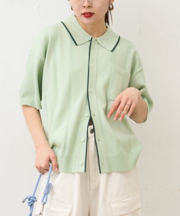 CIAOPANIC TYPY(チャオパニックティピー) 【UNISEX】ストライプサマーニットカーディガン