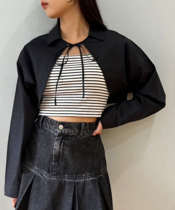 【one after another】【トレンドコーデが手に入る】ボレロシャツ
