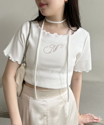 【one after another】チョーカー付きTシャツ