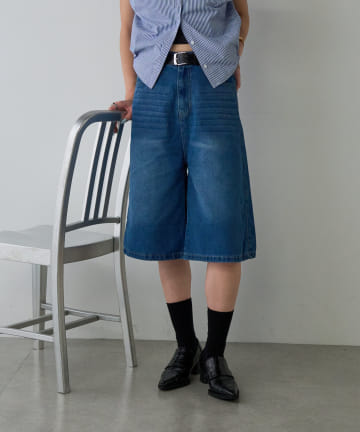 -goocy-(グーシー) デニムバミューダパンツ