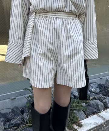 OUTLET(アウトレット) 【mystic】ストライプショートパンツ