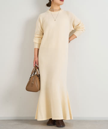 OUTLET(アウトレット) 【un dix cors】ニットマーメイドワンピース