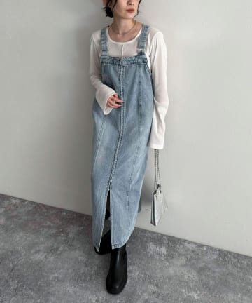 FREDY & GLOSTER(フレディ アンド グロスター) フロントZIPデニムジャンスカ