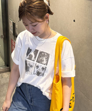 DISCOAT(ディスコート) 【ユニセックス】アソートアニマルボックスフォトTシャツ