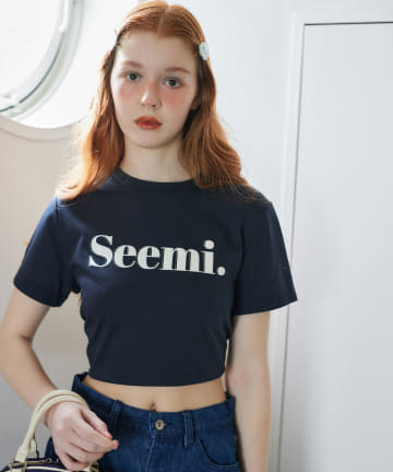 Seemi.by NICE CLAUP(シーミーバイナイスクラップ) 【Seemi.】ロゴTシャツ
