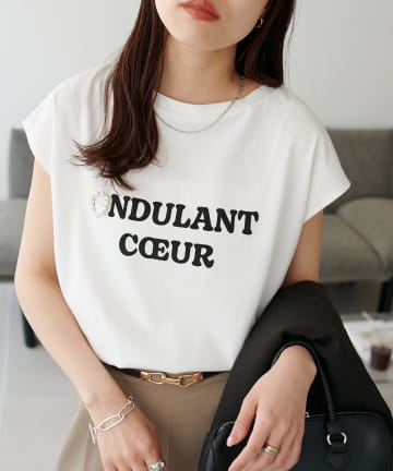 【WEB限定】パール付Tシャツ