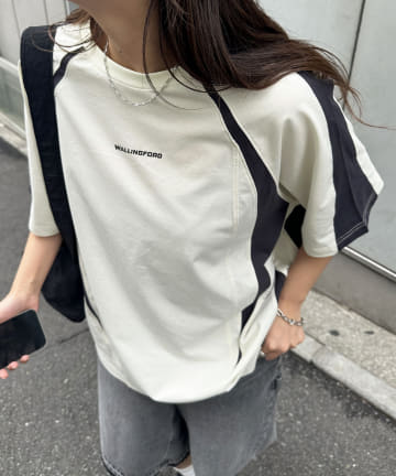 【ユニセックス】カラーブロックフットボールＴシャツ