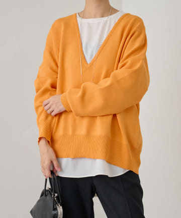 OUTLET(アウトレット) 【Omekashi】Vネックニット