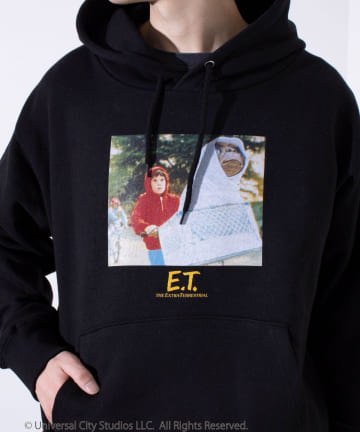 【GLOSTER】×【E.T.】フォトプリント スウェット プルオーバーフーディ