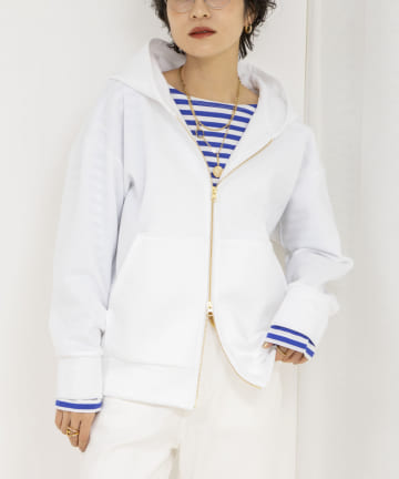 Oversized ZIPフーディー