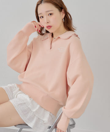 OUTLET(アウトレット) 【Chico】ダブルカラースキッパーニット