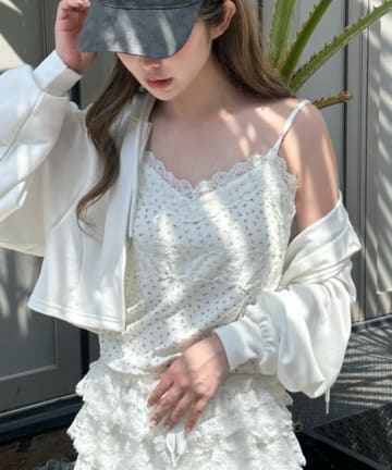 OUTLET(アウトレット) 【RAY CASSIN】パット付レースキャミ