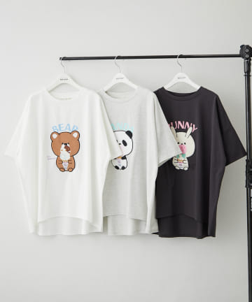 NICE CLAUP / OLIVE des OLIVE OUTLET(ナイスクラップ  / オリーブ デ オリーブ アウトレット) 【RMAF】【人気のアニマルプリント】ゆるキャラアイスT