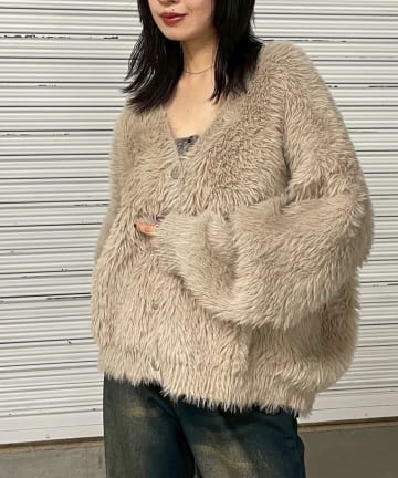 -goocy-(グーシー) フェザニットーオーバーカーデ