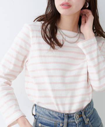 NICE CLAUP / OLIVE des OLIVE OUTLET(ナイスクラップ  / オリーブ デ オリーブ アウトレット) 【natural couture】便利なベーシックボーダーT