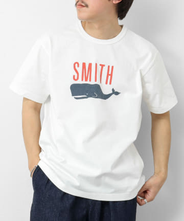 【BARNS OUTFITTERS】別注タフネックT SMITH