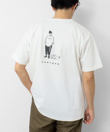 【BARNS OUTFITTERS】別注タフネックT PARTNER