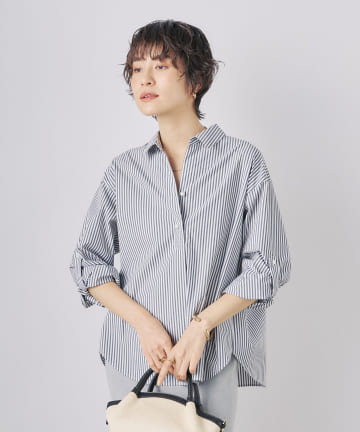 NOLLEY'S(ノーリーズ) パール釦スキッパーシャツ