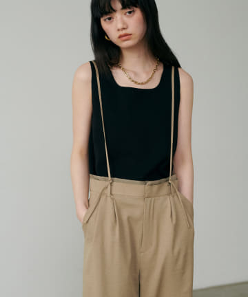 LARUTA(ラルータ) ［Web限定］サスペンダー付きワイドパンツ