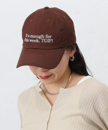 メッセージ刺繍キャップ