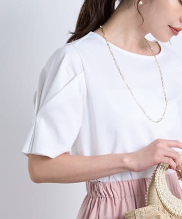 La boutique BonBon(ラブティックボンボン) タックスリーブカットソー