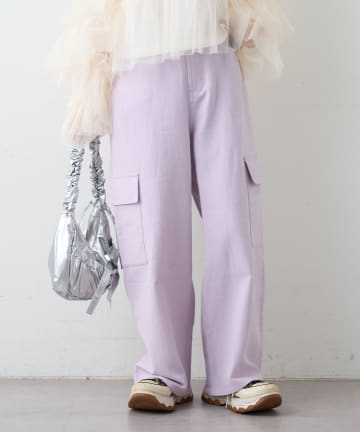 w closet(ダブルクローゼット) 【2サイズ展開】コットンカーゴパンツ