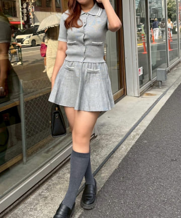 NICE CLAUP / OLIVE des OLIVE OUTLET(ナイスクラップ  / オリーブ デ オリーブ アウトレット) 【RMAF】ニットポロセットアップ