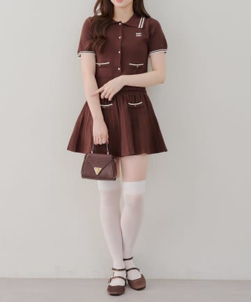 NICE CLAUP / OLIVE des OLIVE OUTLET(ナイスクラップ  / オリーブ デ オリーブ アウトレット) 【RMAF】ニットポロセットアップ