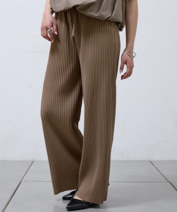 COLONY 2139(コロニー トゥーワンスリーナイン) 【WEB限定/レングス自由!】ジョーゼットプリーツイージーパンツ